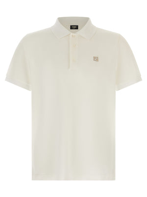 Fendi Weißes Poloshirt aus Baumwolle