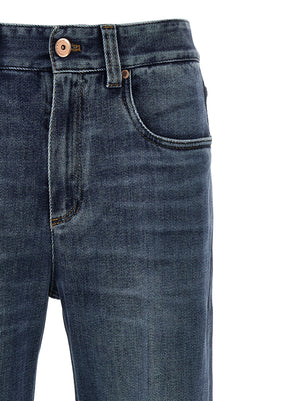 Brunello Cucinelli Blaue Baumwolljeans im Relaxed Fit