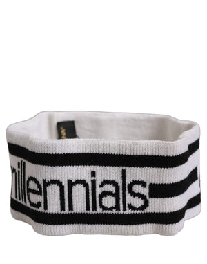 Dolce & Gabbana Stirnband aus weißer Wolle #DGmillennials One Size