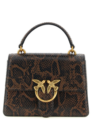 PINKO Braune Kalbsleder-Handtasche