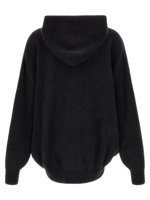 Rick Owens Schwarzer Marabou-Pullover