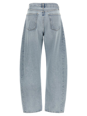 Agolde Blaue High-Waist Jeans aus Baumwolle