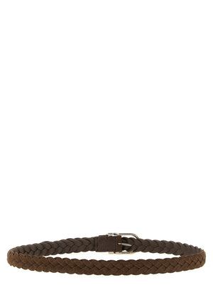 Brunello Cucinelli Brauner Kalbsleder Gürtel Regular
