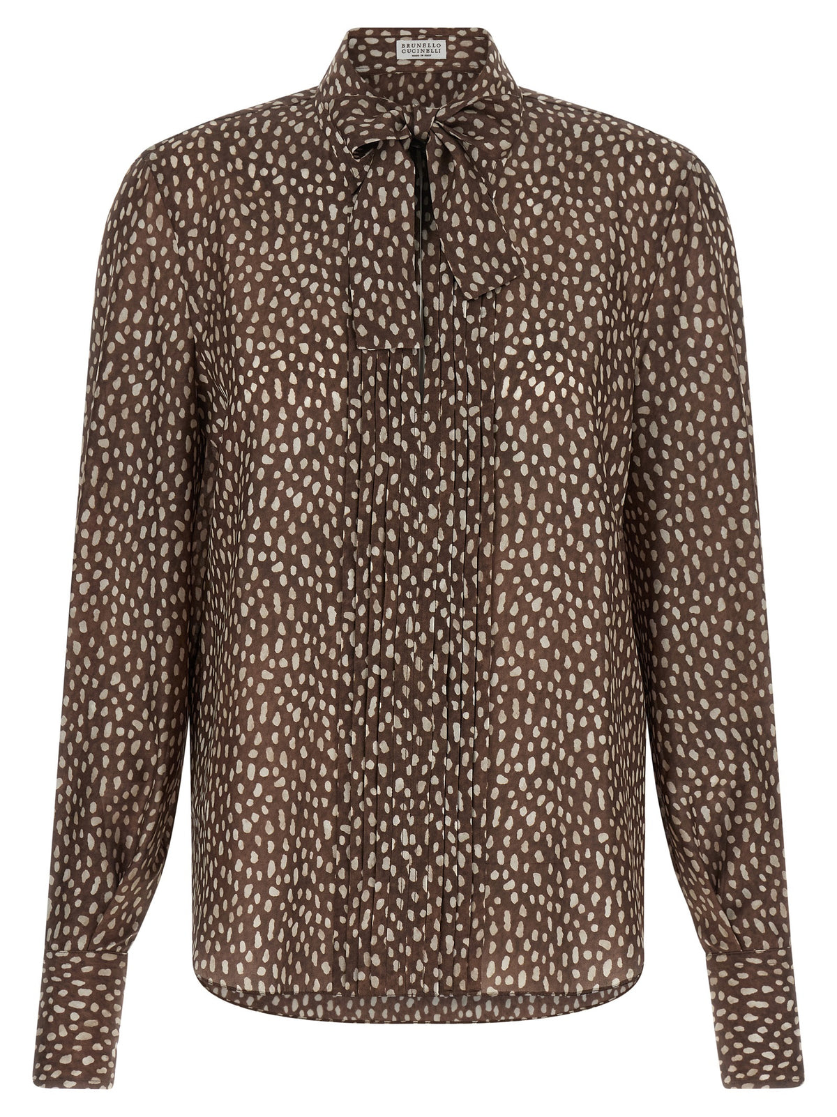 Brunello Cucinelli Braune Seidenbluse