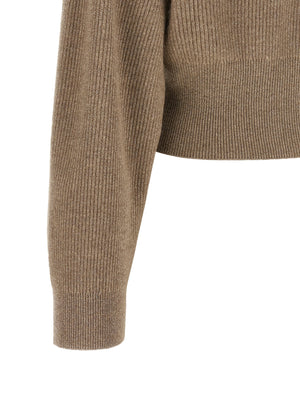 Brunello Cucinelli Brauner Kaschmir-Strickjacke