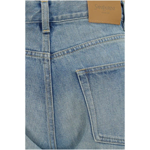 Saint Laurent Blaue Jeans aus Baumwolle im geraden Schnitt