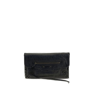 Balenciaga Schwarze Kalbsleder Bos Taurus Clutch Bag