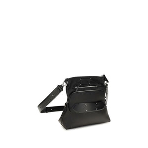 Maison Margiela Schwarze Lammleder Schultertasche Ovis Aries Aries