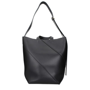 Jil Sander Schwarze Leder Umhängetasche