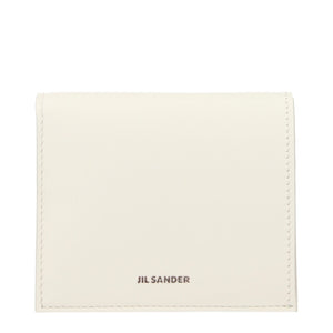 Jil Sander Weiße Leder-Geldbörse