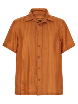 Fendi Orange Seidenbluse