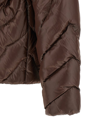 Casablanca Braune Polyamid-Jacke in voller Länge