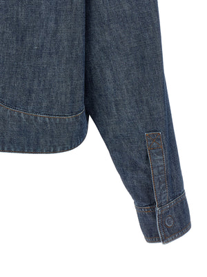 Fendi Blaue Jeansjacke aus Baumwolle
