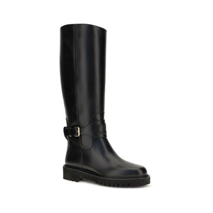 Valentino Garavani Schwarze Bos Taurus Kalbsleder Chelsea Boots