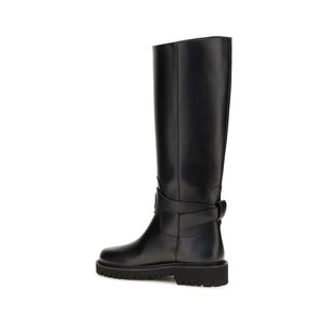 Valentino Garavani Schwarze Bos Taurus Kalbsleder Chelsea Boots