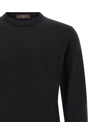 ZANONE Schwarzer Cardigan aus Schurwolle