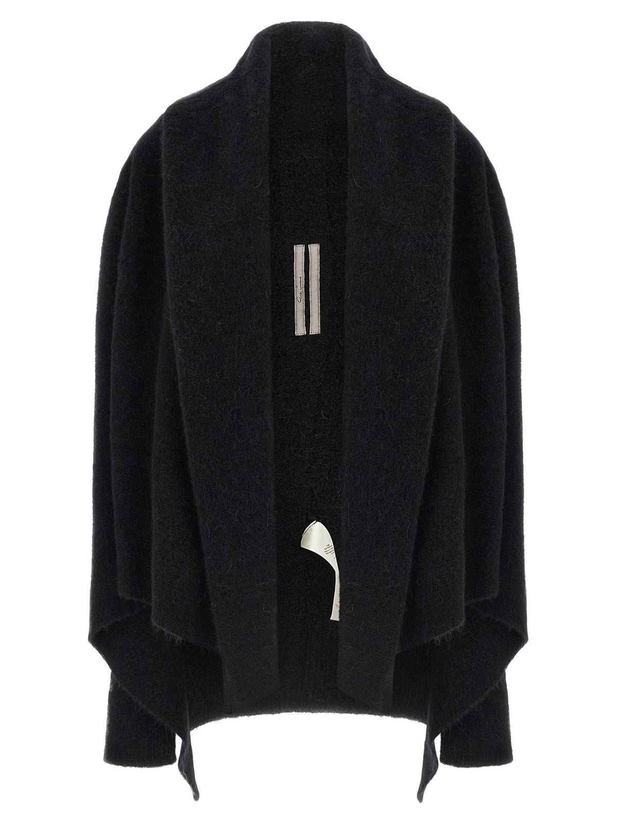 Rick Owens Schwarzer Marabou-Strickjacke