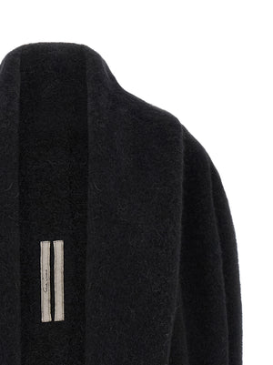 Rick Owens Schwarzer Marabou-Strickjacke