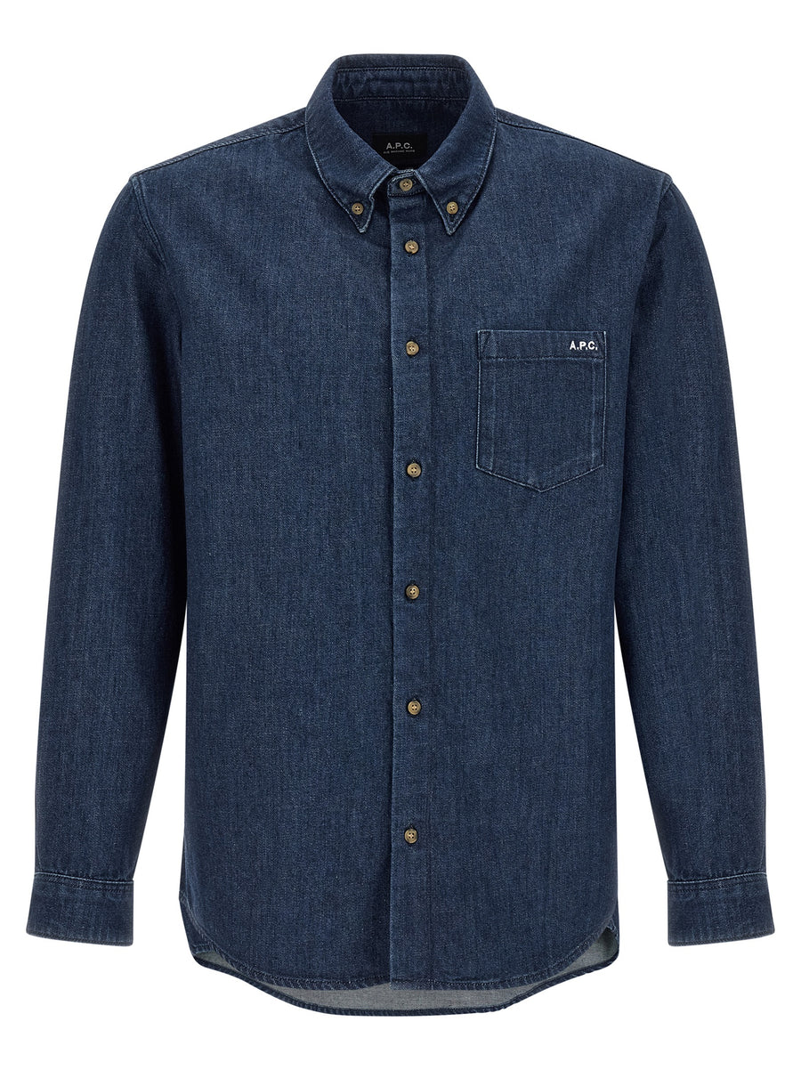 A.P.C. Blaue Baumwollbluse
