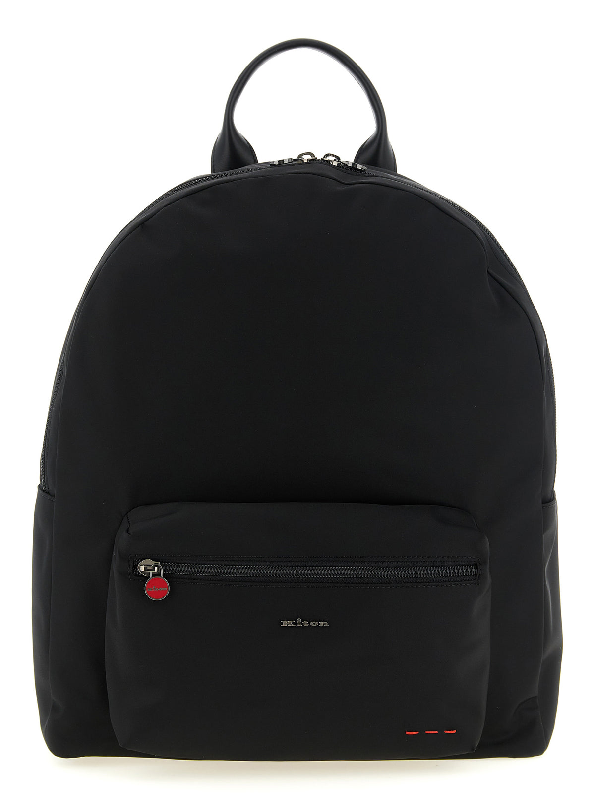 Kiton Schwarzer Polyamid-Rucksack