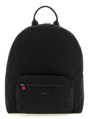 Kiton Schwarzer Polyamid-Rucksack
