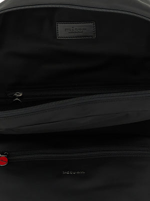Kiton Schwarzer Polyamid-Rucksack
