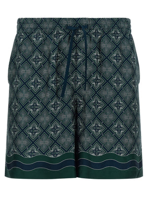 Casablanca Mehrfarbige Cargo-Shorts aus Seide