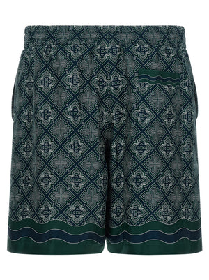 Casablanca Mehrfarbige Cargo-Shorts aus Seide