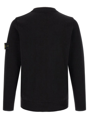 Stone Island Schwarzer Cardigan aus Schurwolle