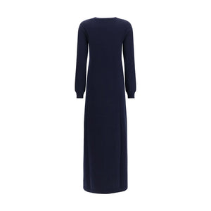 Malo Blaues Kaschmir-Freizeitkleid