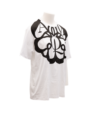 Alexander McQueen Weißes Baumwoll-T-Shirt mit Print