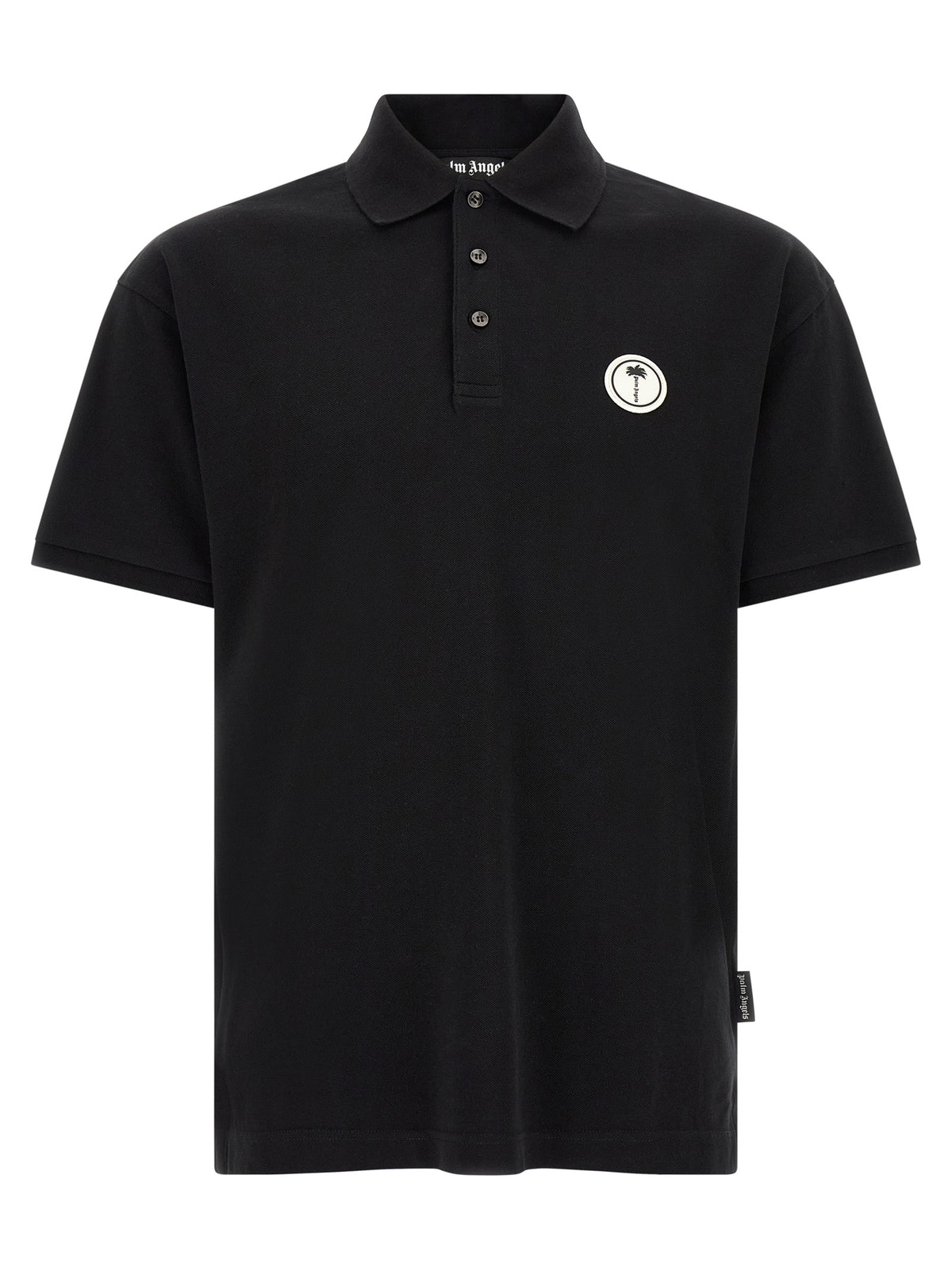 Palm Angels Schwarzes Baumwoll-Poloshirt