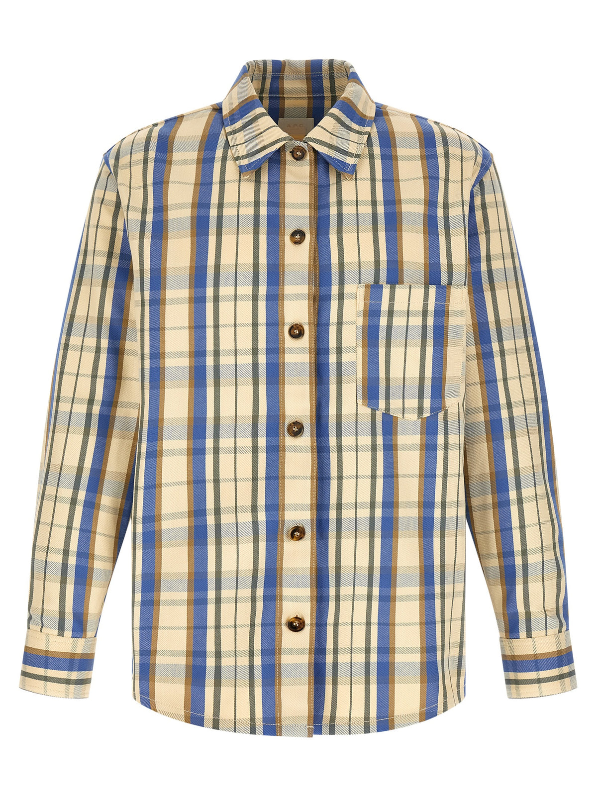 A.P.C. Zweifarbige Baumwollbluse