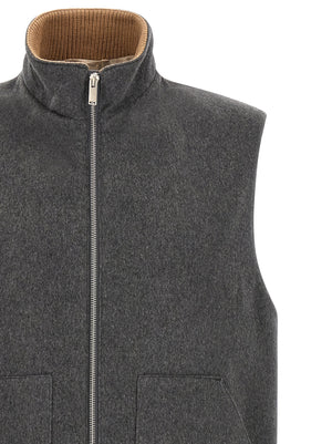 Lardini Graue Weste aus reiner Schurwolle