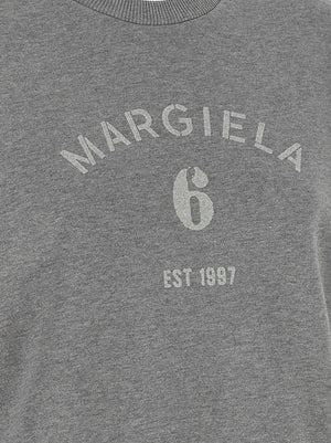 MM6 Maison Margiela Grauer Baumwollpullover