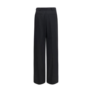 Saint Laurent Schwarze Wollhose Oves Aries