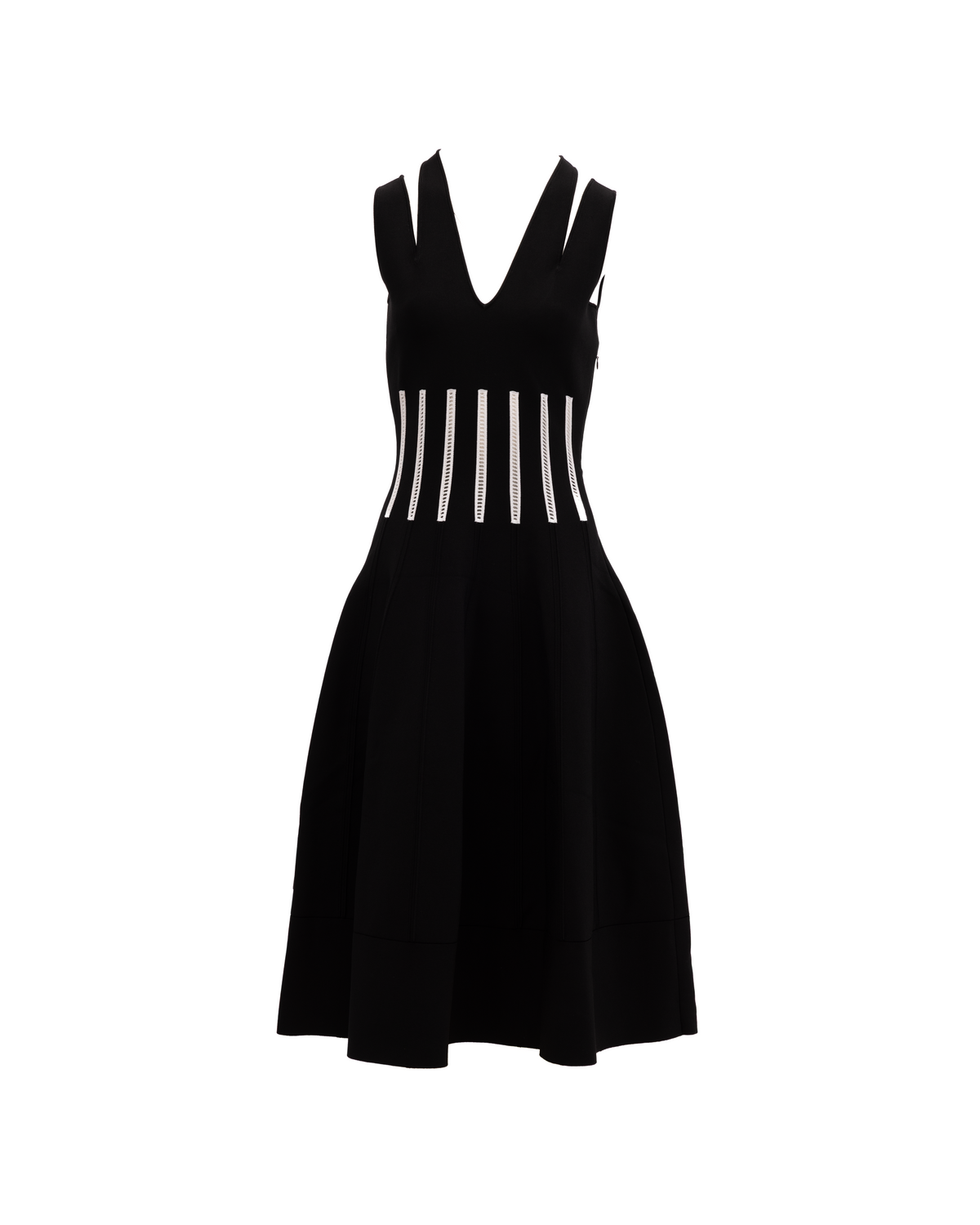 Alexander McQueen Schwarzes Damenkleid aus Viskose