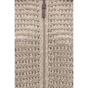 Brunello Cucinelli Grauer Kaschmir-Strickjacke