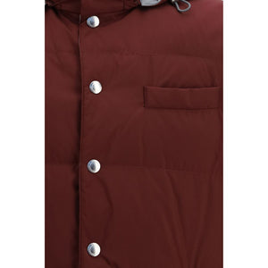 Brunello Cucinelli Ärmellose Jacke in Bordeaux aus Polyester
