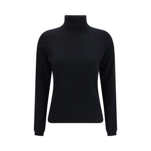 Allude Blauer Kaschmir-Rollkragenpullover