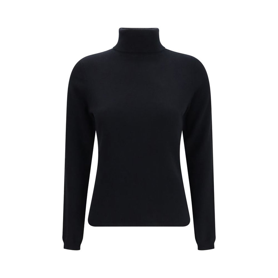 Allude Blauer Kaschmir-Rollkragenpullover
