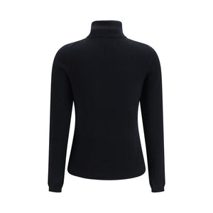 Allude Blauer Kaschmir-Rollkragenpullover