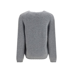 Allude Grauer Kaschmirpullover