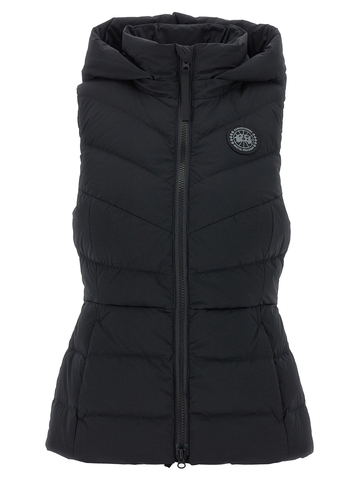 Canada Goose Schwarze ärmellose Jacke aus Polyamid
