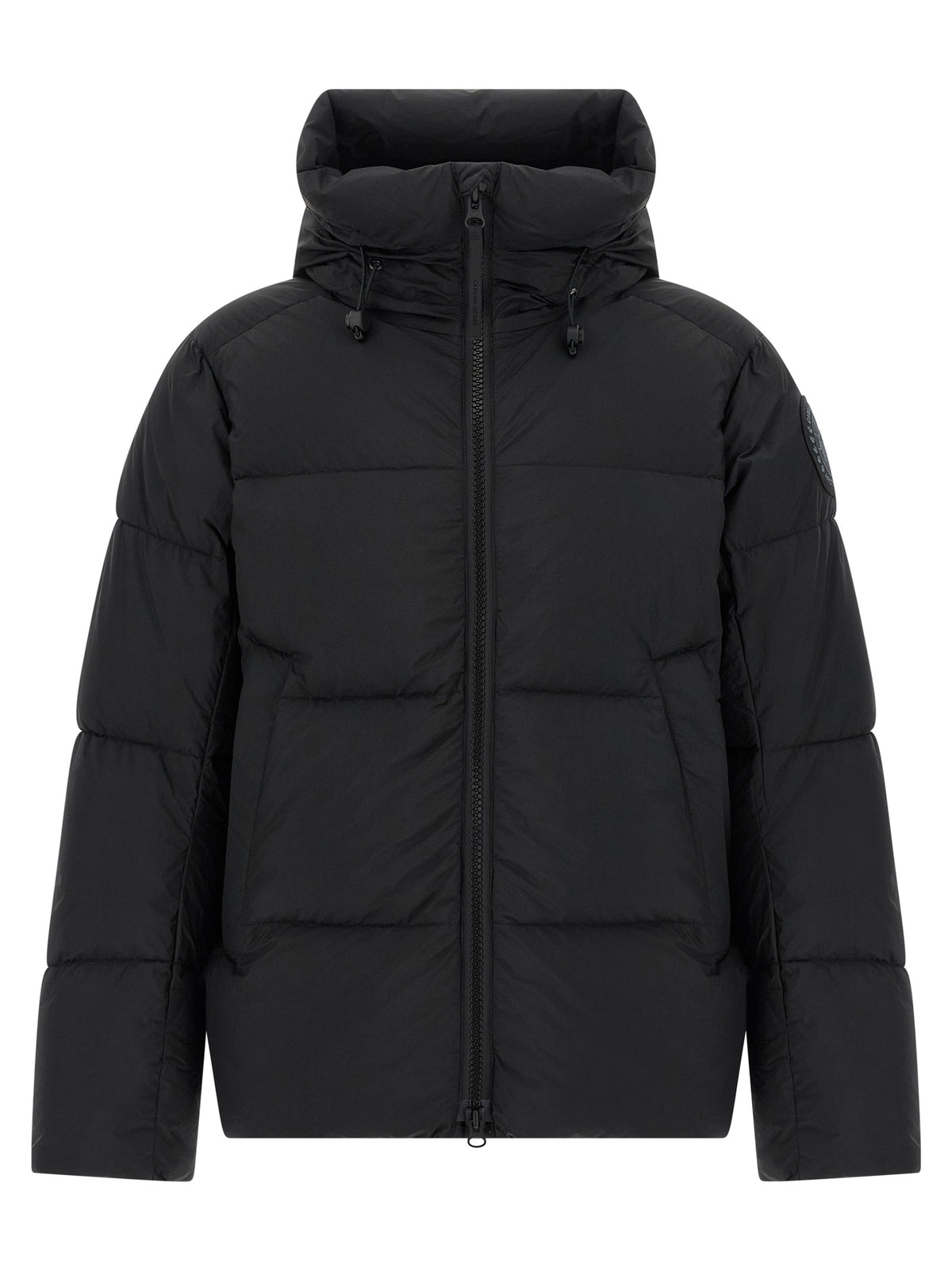Canada Goose Schwarze Polyamid-Jacke in voller Länge