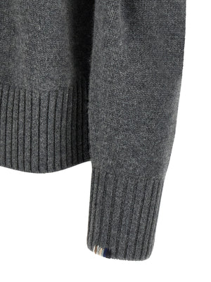 Extreme Cashmere Grauer Kaschmir-Strickjacke