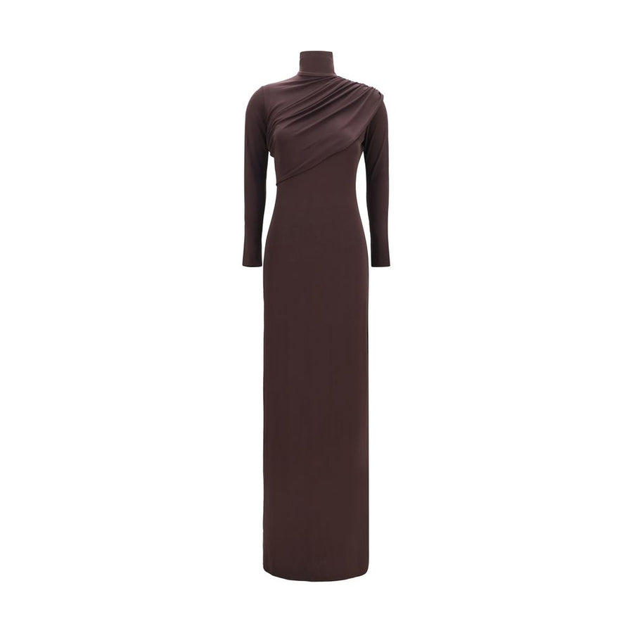 Courrèges Braunes Viskose-Freizeitkleid