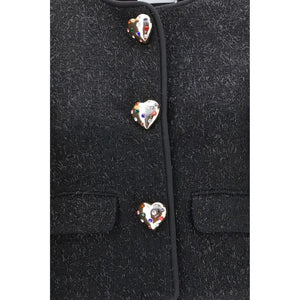 Self-Portrait Schwarze Polyester-Jacke
