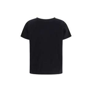 Loulou De Saison Schwarzes Baumwoll-T-Shirt