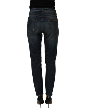 Dolce & Gabbana Blaue Skinny Jeans aus Baumwoll-Stretch